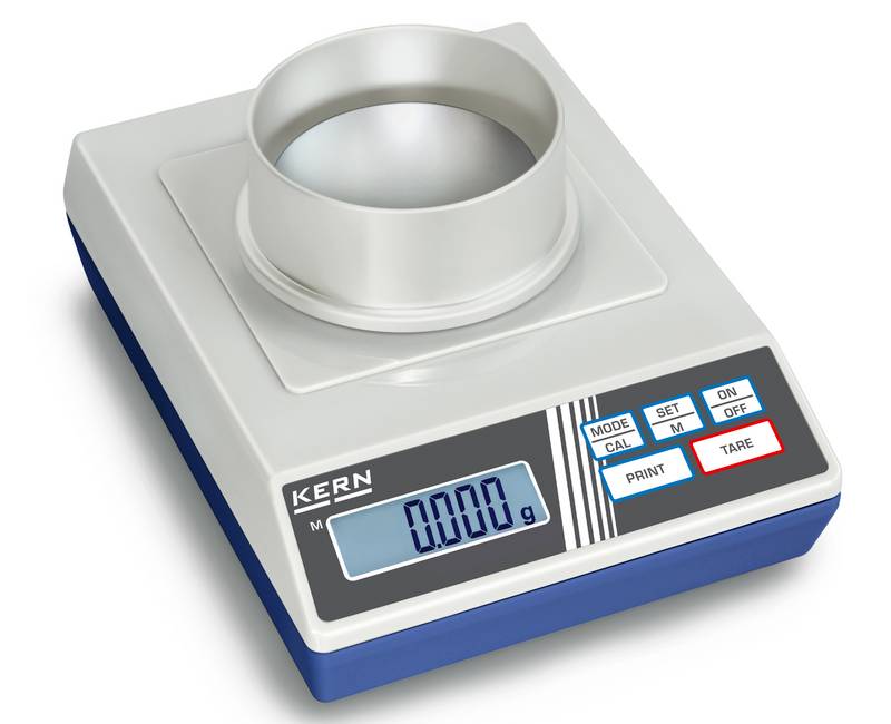 Photo d'une balance de pesage comptage KERN 440 avec plateau rond et cage