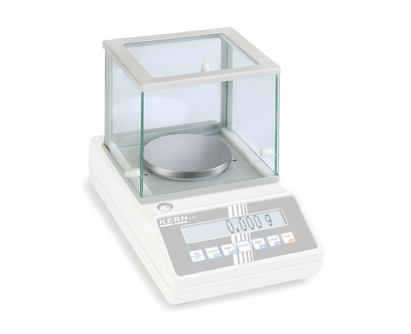 Photo d'une cage en verre pour balance de précision 572 KERN