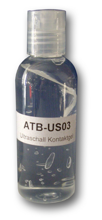 Photo d'un flacon de gel de contact ultrasonique
