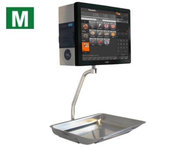 Photo d'une balance suspendue poids prix à ticket tactile