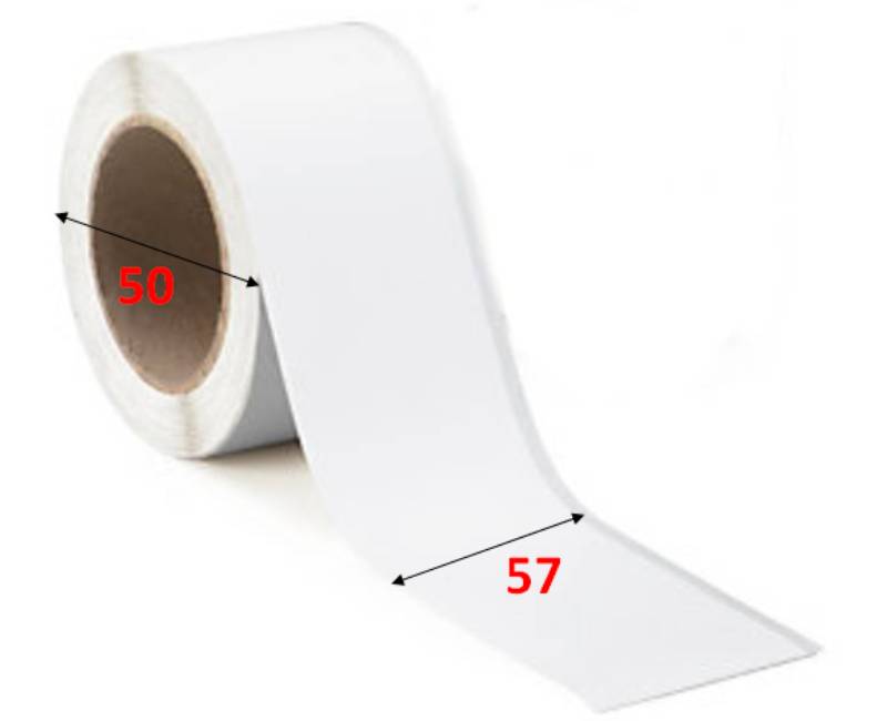 photo d'un rouleau de bande thermique avec dimensions