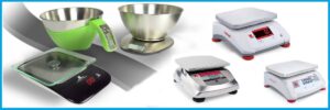 Photo avec les balances de cuisine