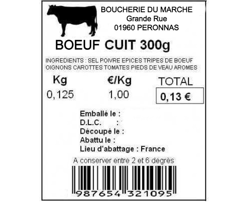 Image d'un exemple d'étiquette