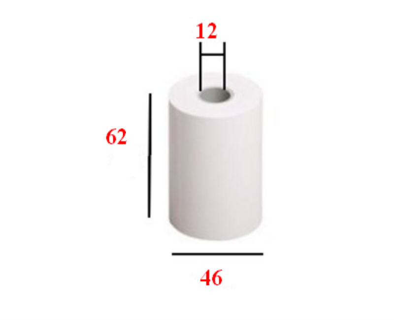 photo de rouleau de papier thermique 62x46x12