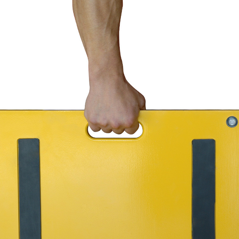 photo de la poignée d'une plateforme de pèse essieu