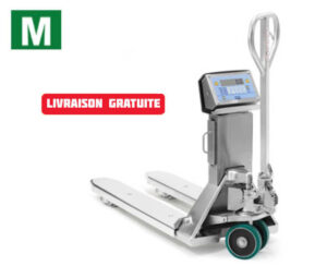 Photo d'un transpalette peseur ATEX DINI ARGEO TPWEX3GD en acier inoxydable