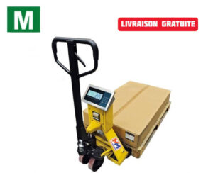 Photo d'un transpalette peseur TP410 pour palettes européennes