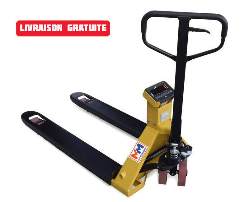 Photo d'un transpalette peseur XRA-WITI avec imprimante pour palettes américaines